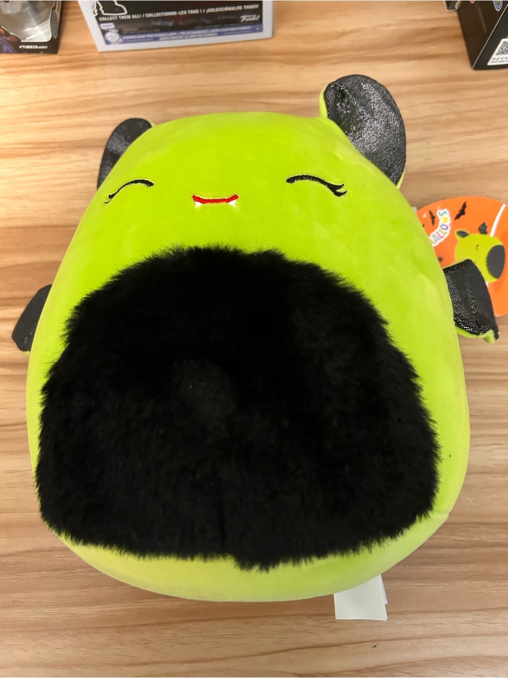 Squishmallows Neon Green and Black Bat Plush